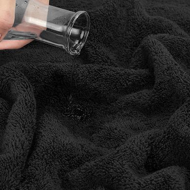 American Soft Linen Premium 6-Piece Black Turkish Cotton Towel & Washcloth Set