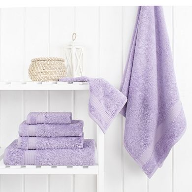 American Soft Linen Premium 6-Piece Lilac Turkish Cotton Towel & Washcloth Set