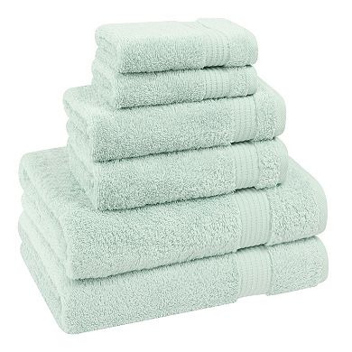 American Soft Linen Premium 6-Piece Mint Turkish Cotton Towel & Washcloth Set