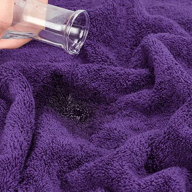 American Soft Linen Premium 6-Piece Purple Turkish Cotton Towel & Washcloth Set