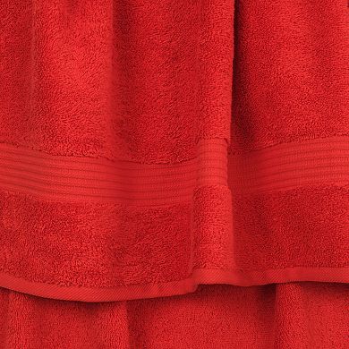 American Soft Linen Premium 6-Piece Red Turkish Cotton Towel & Washcloth Set