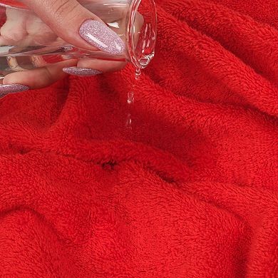 American Soft Linen Premium 6-Piece Red Turkish Cotton Towel & Washcloth Set