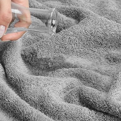 American Soft Linen Premium 6-Piece Light Grey Turkish Cotton Towel & Washcloth Set