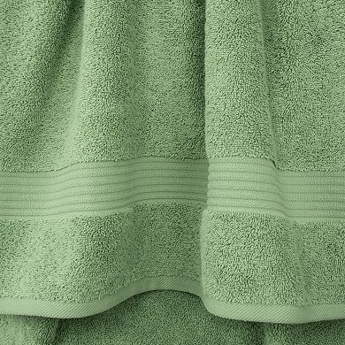American Soft Linen Premium 6-Piece Sage Green Turkish Cotton Towel & Washcloth Set