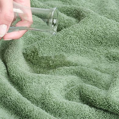 American Soft Linen Premium 6-Piece Sage Green Turkish Cotton Towel & Washcloth Set