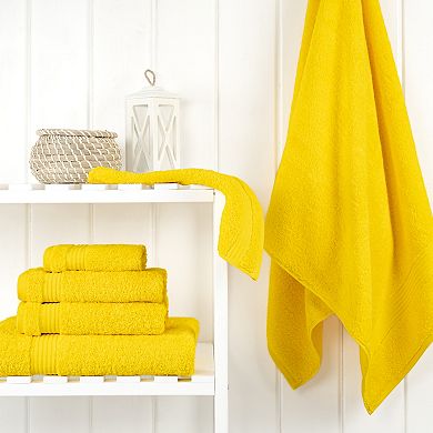 American Soft Linen Premium 6-Piece Yellow Turkish Cotton Towel & Washcloth Set