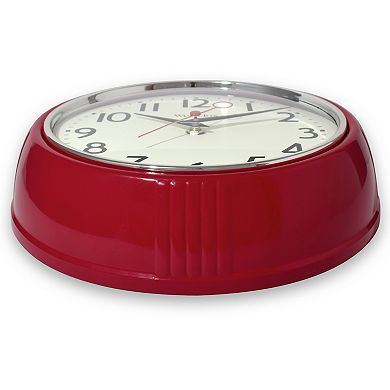 Westclox Retro Red 9.5 in. Wall Clock