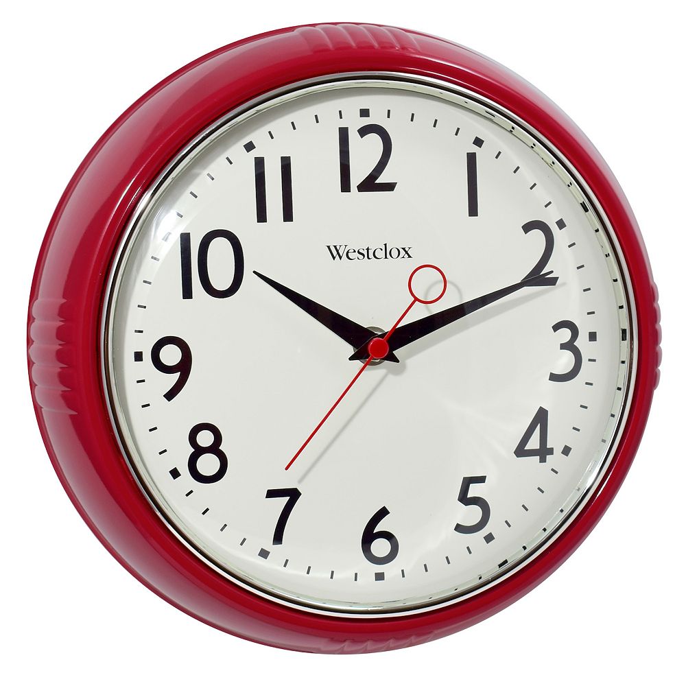 Westclox Retro Red 9.5 in. Wall Clock