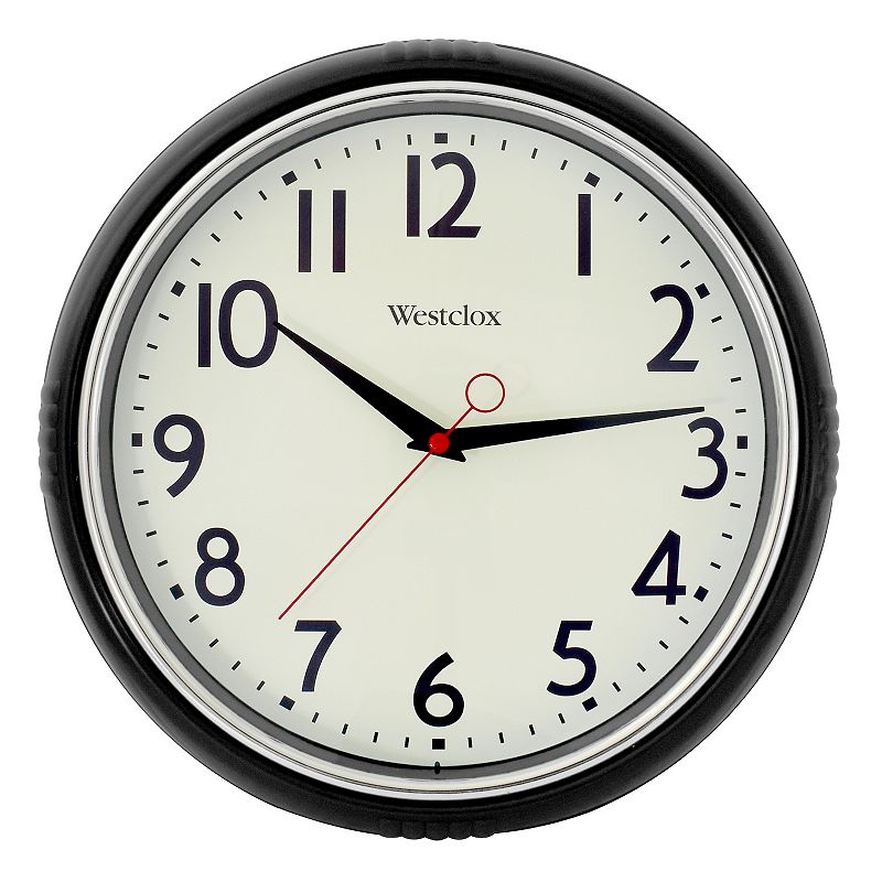 Westclox Teal Retro 12 in. Wall Clock, Black