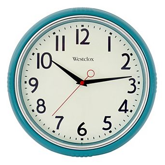 Westclox Teal Retro 12 in Wall Clock