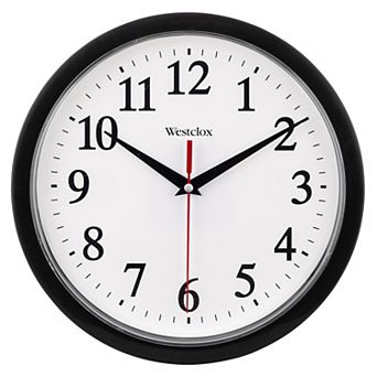Westclox 9.75 in Black Wall Clock