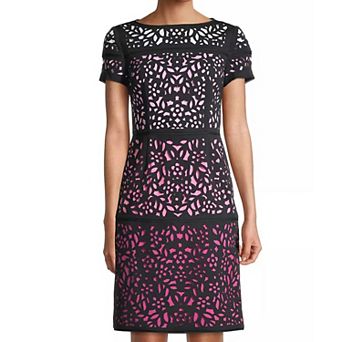 Women's Focus By Shani Ombre Laser Cut Dress