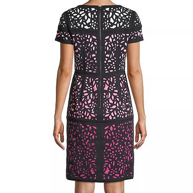 Women's Focus By Shani Ombre Laser Cut Dress
