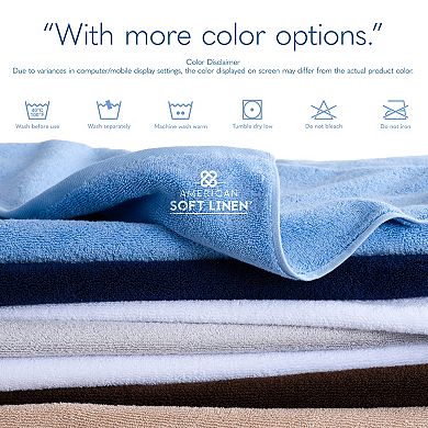 American Soft Linen 40" x 80" Oversized Bath Sheet
