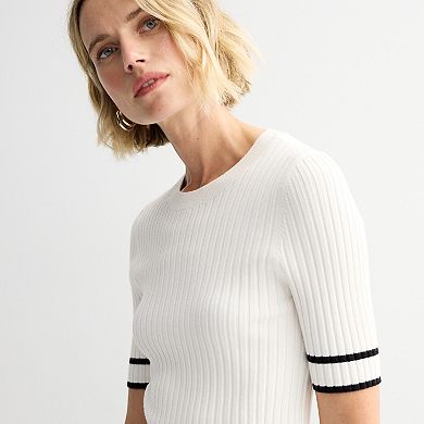 Petite Nine West Elbow Sleeve Tee