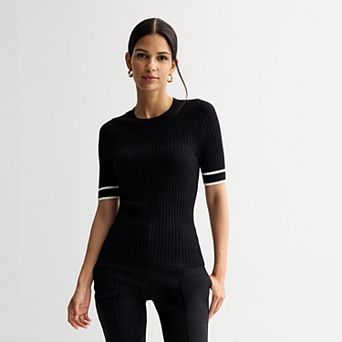 Petite Nine West Elbow Sleeve Tee