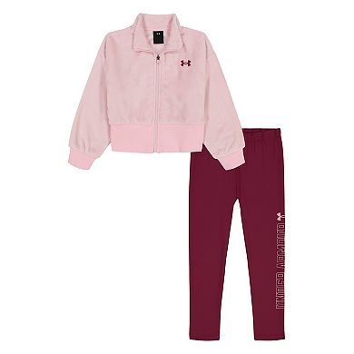 Girls 4-6x Under Armour 2-pc. Sherpa Full-Zip Jacket & Pants Set