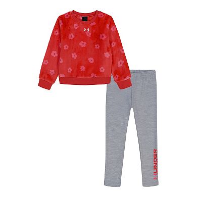 Girls 4-6x Under Armour 2-pc. Sherpa Crewneck & Leggings Set