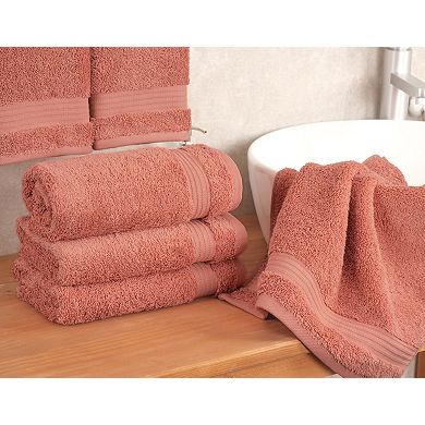 American Soft Linen Premium 4-Piece Solid Color Turkish Cotton Hand Towel Set