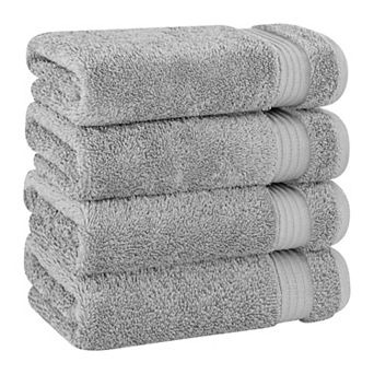 American Soft Linen Premium 4 pc Solid Color Turkish Cotton Hand Towel Set
