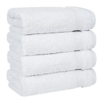American Soft Linen Premium 4 pc Solid Color Turkish Cotton Hand Towel Set