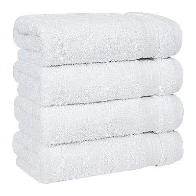 American Soft Linen Premium 4-Piece Solid Color Turkish Cotton Hand Towel Set