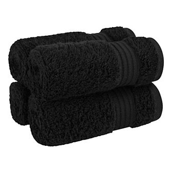 American Soft Linen Premium 4 pc Solid Color Turkish Cotton Washcloth Set