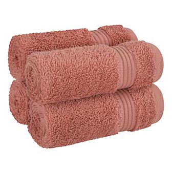 American Soft Linen Premium 4 pc Solid Color Turkish Cotton Washcloth Set