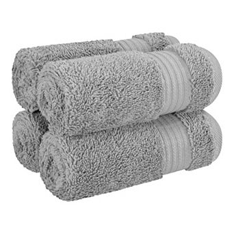 American Soft Linen Premium 4 pc Solid Color Turkish Cotton Washcloth Set