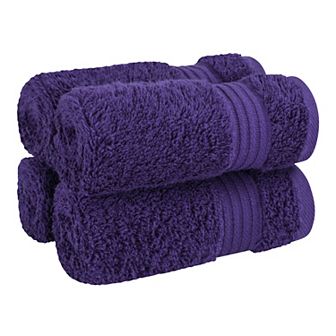 American Soft Linen Premium 4 pc Solid Color Turkish Cotton Washcloth Set