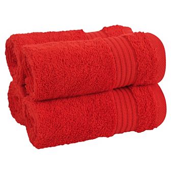 American Soft Linen Premium 4 pc Solid Color Turkish Cotton Washcloth Set