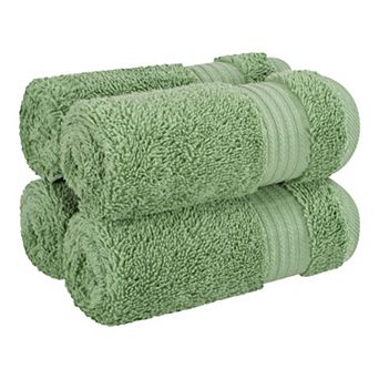 American Soft Linen Premium 4 pc Solid Color Turkish Cotton Washcloth Set