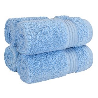 American Soft Linen Premium 4 pc Solid Color Turkish Cotton Washcloth Set