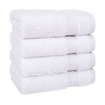American Soft Linen Premium 4 pc Solid Color Turkish Cotton Washcloth Set