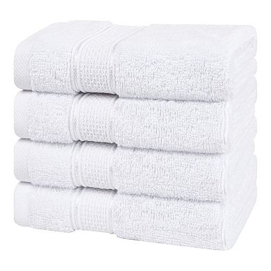 American Soft Linen Luxury Soft 4-Piece Solid Color Turkish Cotton Washcloth Set