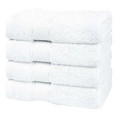 American Soft Linen Luxury Soft 4-Piece Solid Color Turkish Cotton Washcloth Set