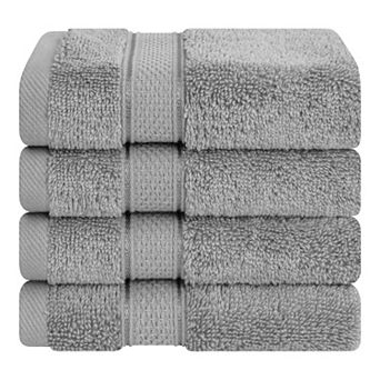 American Soft Linen Luxury Soft 4 pc Solid Color Turkish Cotton Washcloth Set