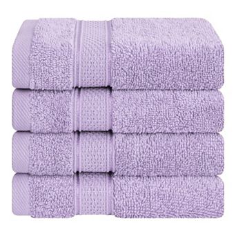 American Soft Linen Luxury Soft 4 pc Solid Color Turkish Cotton Washcloth Set