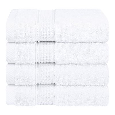 American Soft Linen Luxury Soft 4-Piece Solid Color Turkish Cotton Washcloth Set
