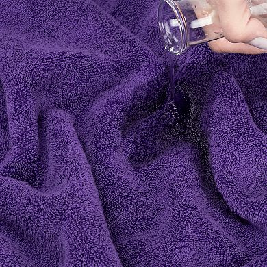 American Soft Linen Luxury Soft 6-Piece Purple Turkish Cotton Towel & Washcloth Set