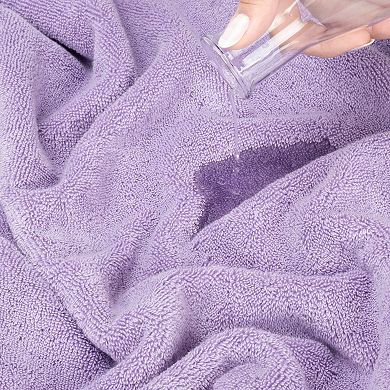 American Soft Linen Luxury Soft 6-Piece Lilac Turkish Cotton Towel & Washcloth Set
