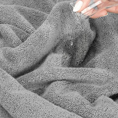 American Soft Linen Luxury Soft 6-Piece Light Grey Turkish Cotton Towel & Washcloth Set
