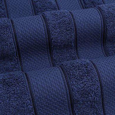 American Soft Linen Luxury Soft 6-Piece Navy Turkish Cotton Towel & Washcloth Set