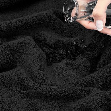 American Soft Linen Luxury Soft 6-Piece Black Turkish Cotton Towel & Washcloth Set