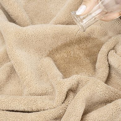 American Soft Linen Luxury Soft 6-Piece Beige Turkish Cotton Towel & Washcloth Set