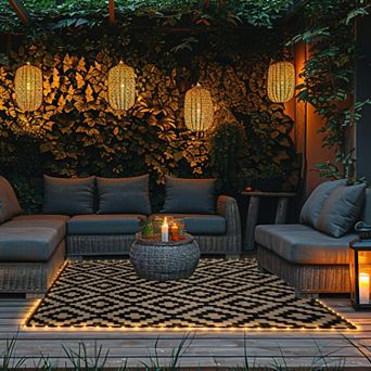 Pure Garden 8" x 10" LED Patio Rug