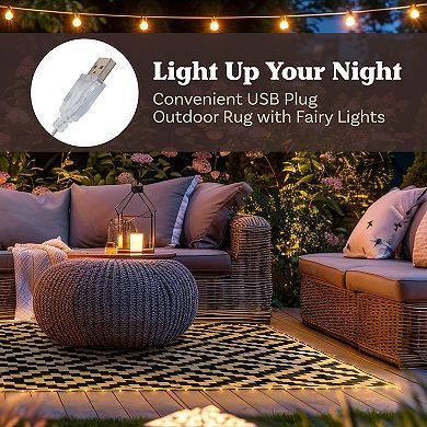 Pure Garden 8" x 10" LED Patio Rug