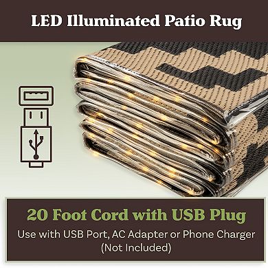 Pure Garden 8" x 10" LED Patio Rug