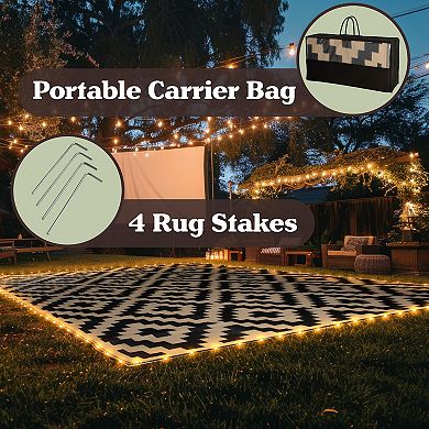 Pure Garden 8" x 10" LED Patio Rug