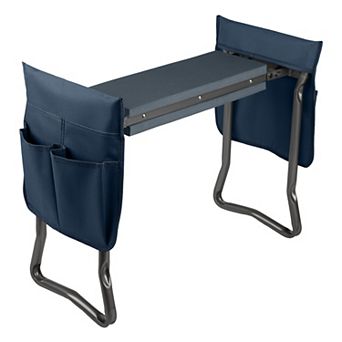 Pure Garden Blue Foldable Garden Kneeler Stool